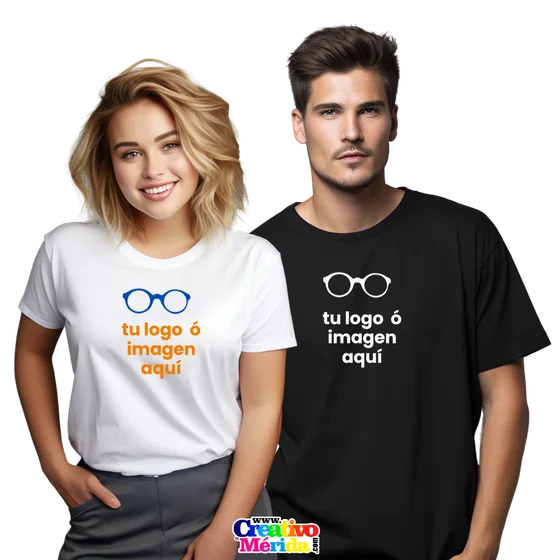 Camisetas corporativas de algodón 80/20 con estampado DTF