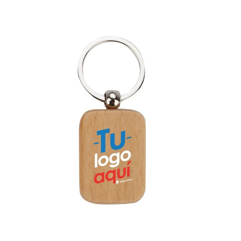 Llavero de bambú personalizado