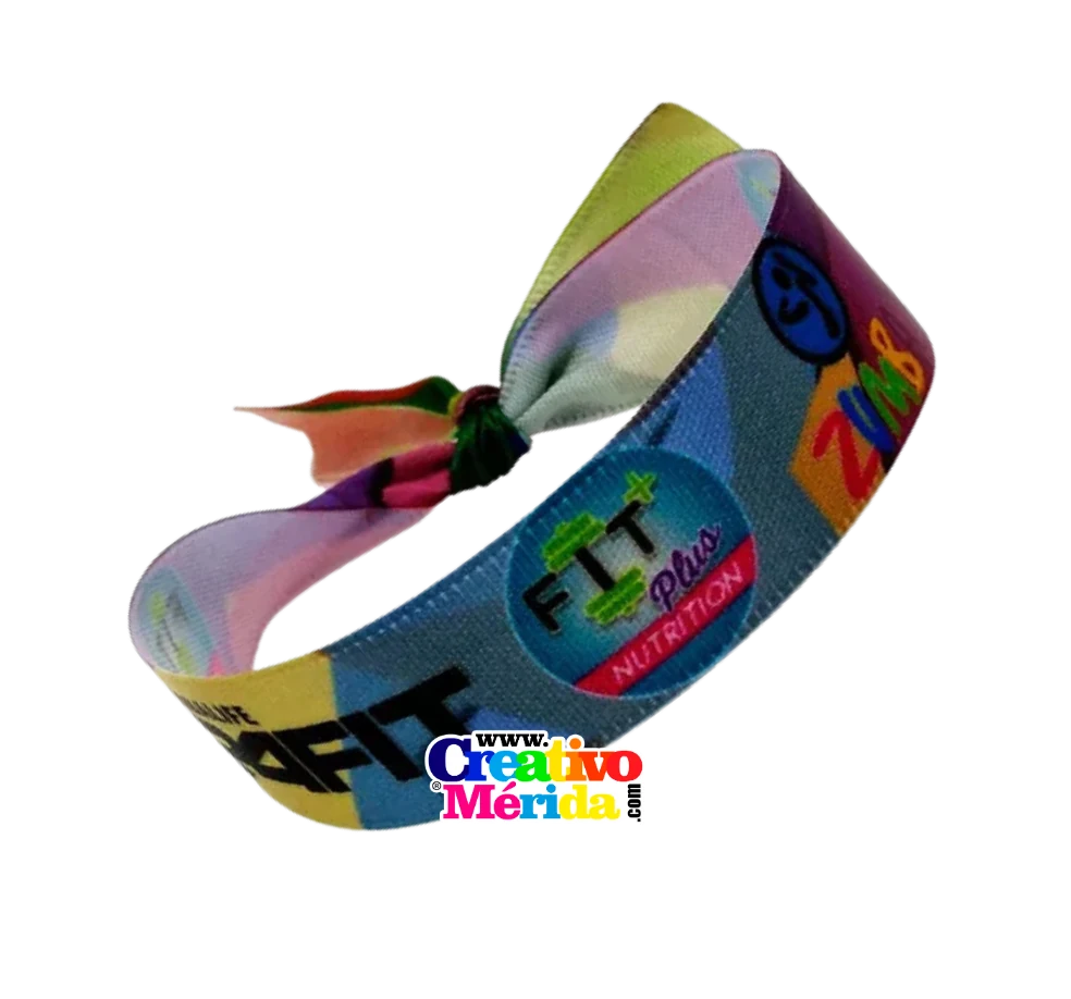 Pulseras sublimadas en cinta razo