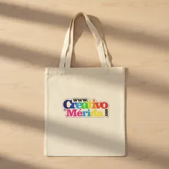 Vista previa de Tote bag de lienzo 28x32cm Un color 2