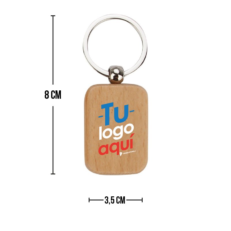 Vista previa 3 de Llavero de bambú personalizado