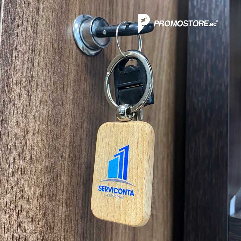 Vista previa 2 de Llavero de bambú personalizado