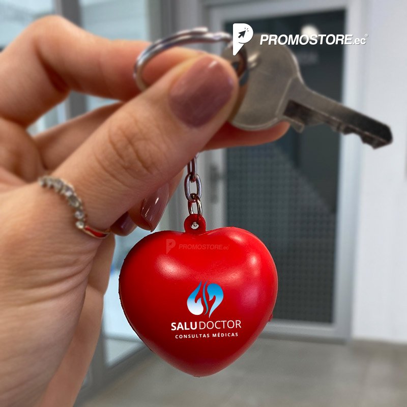 Vista previa 2 de Llavero Corazón Antiestrés personalizado