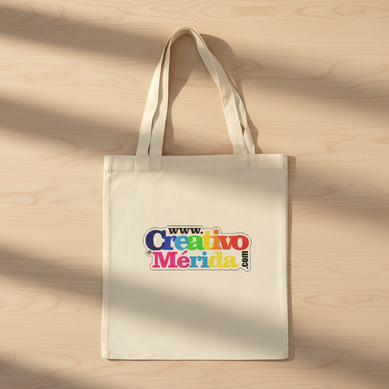 Vista previa 2 de Tote bag de lienzo 28x32cm Un color