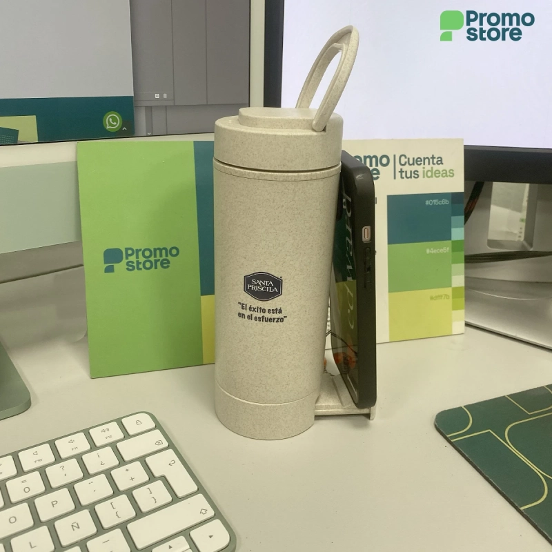Vista previa 7 de Mug de trigo porta celular 400ml