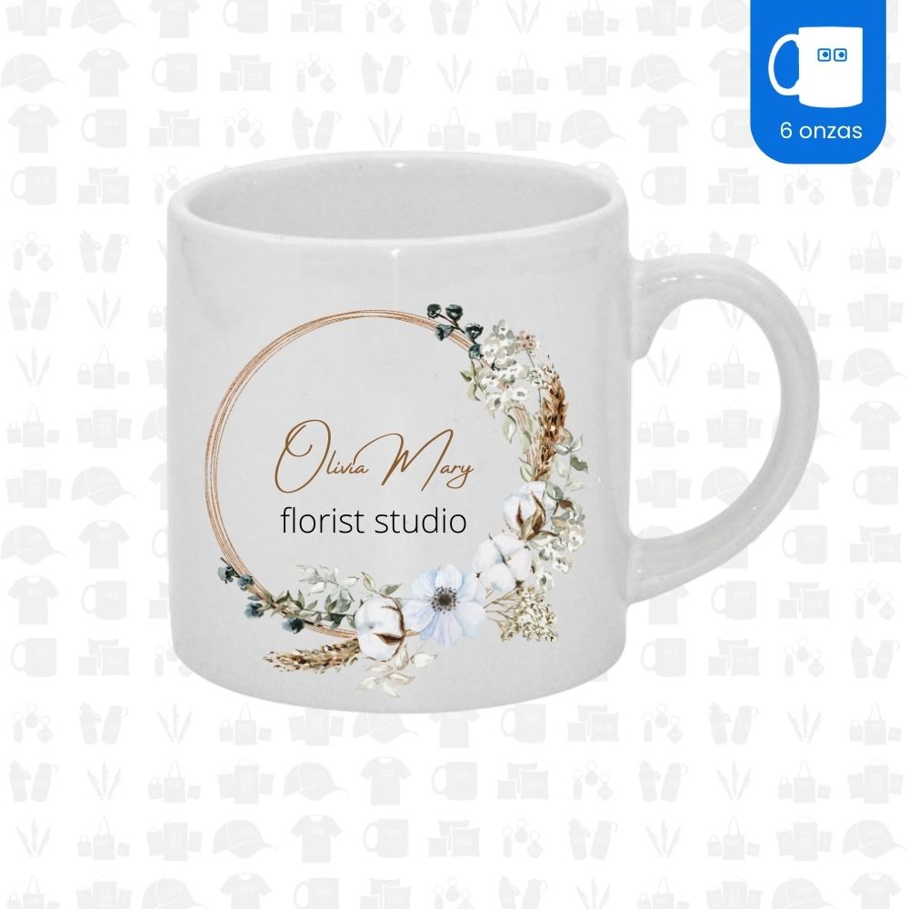 Vista previa 1 de Mini Tazas personalizadas con foto o logo 6 onzas